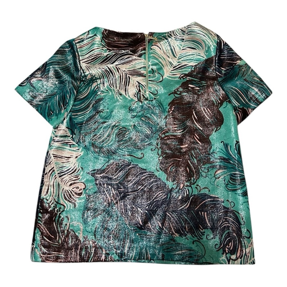 Kate Spade Regal Plumes Boxy Graphic Top - Picture 5 of 6